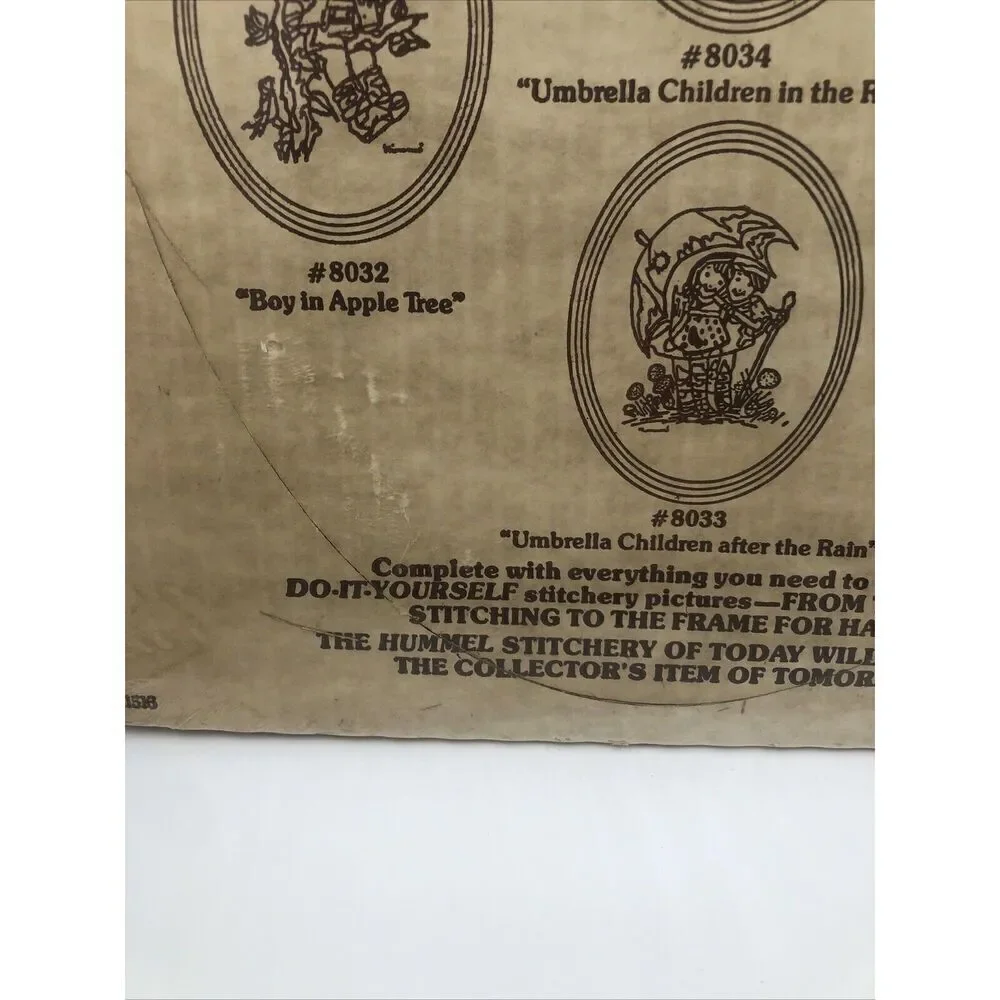 *Hummel Stitchery Kit 9”x12” Girl In Apple Tree Unopened #8031 Frame . Vintage